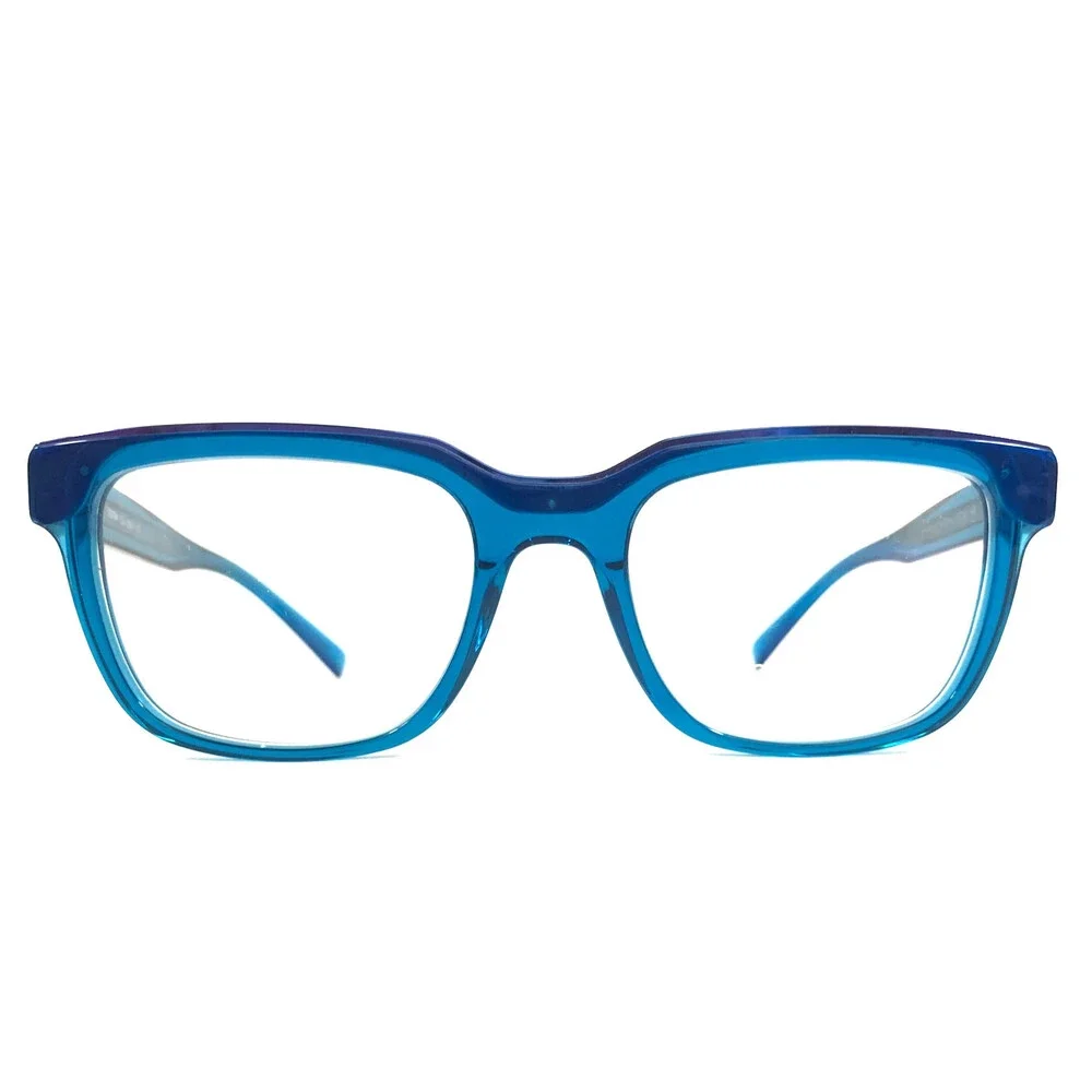 Tom Davies Eyeglasses Frames TD704 Col. 2053 Clear Blue Purple Square 52-20-145